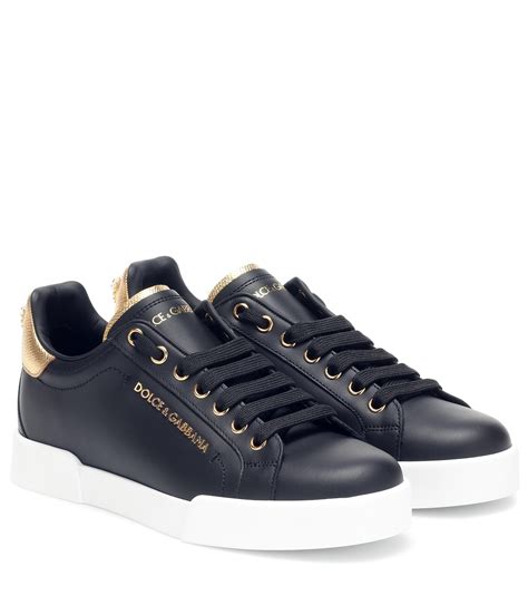 dolce gabbana black and gold sneakers|dolce and gabbana sneakers portofino.